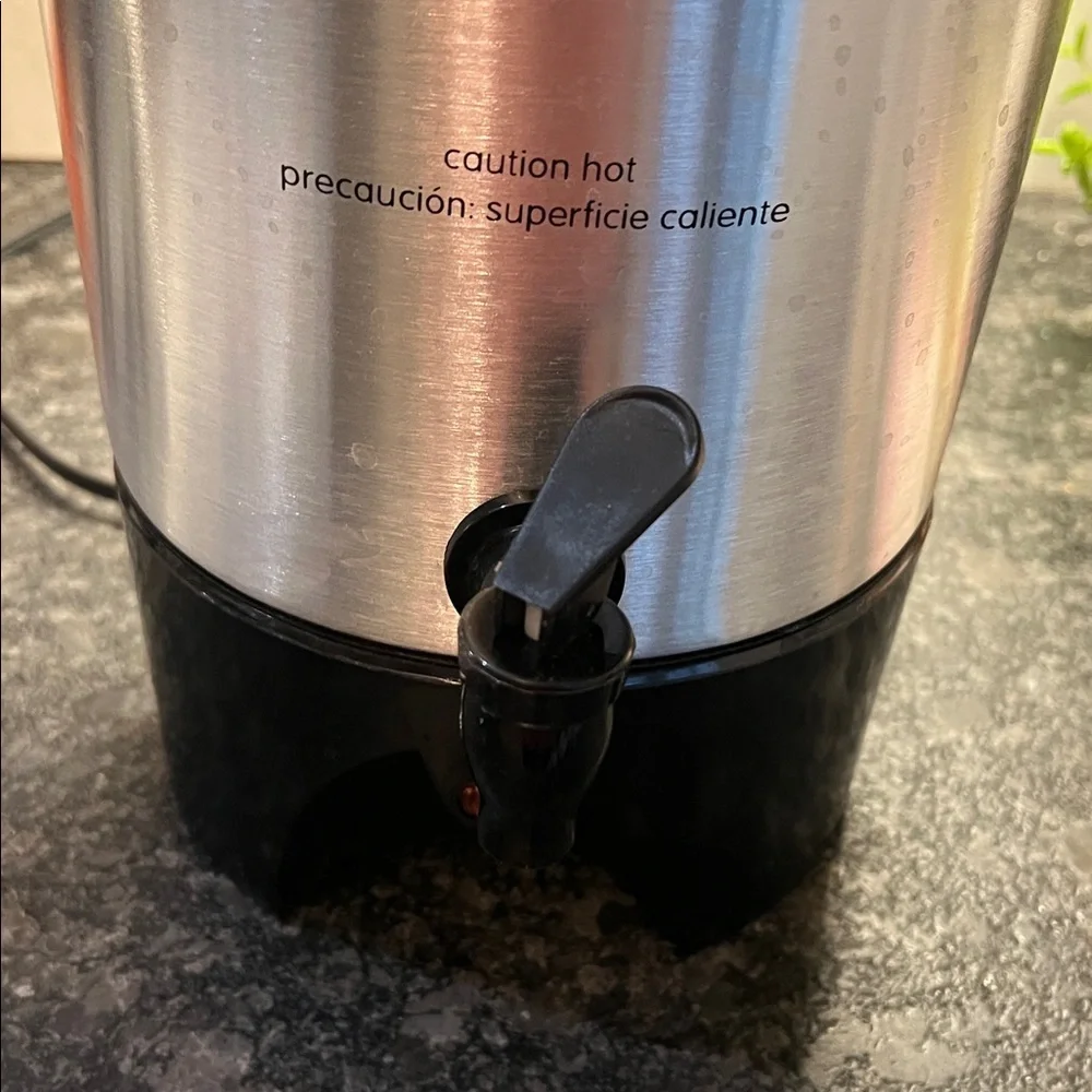 Hamilton Beach 12- 42 cup urn. Stainless with twist top. Used once or twice.